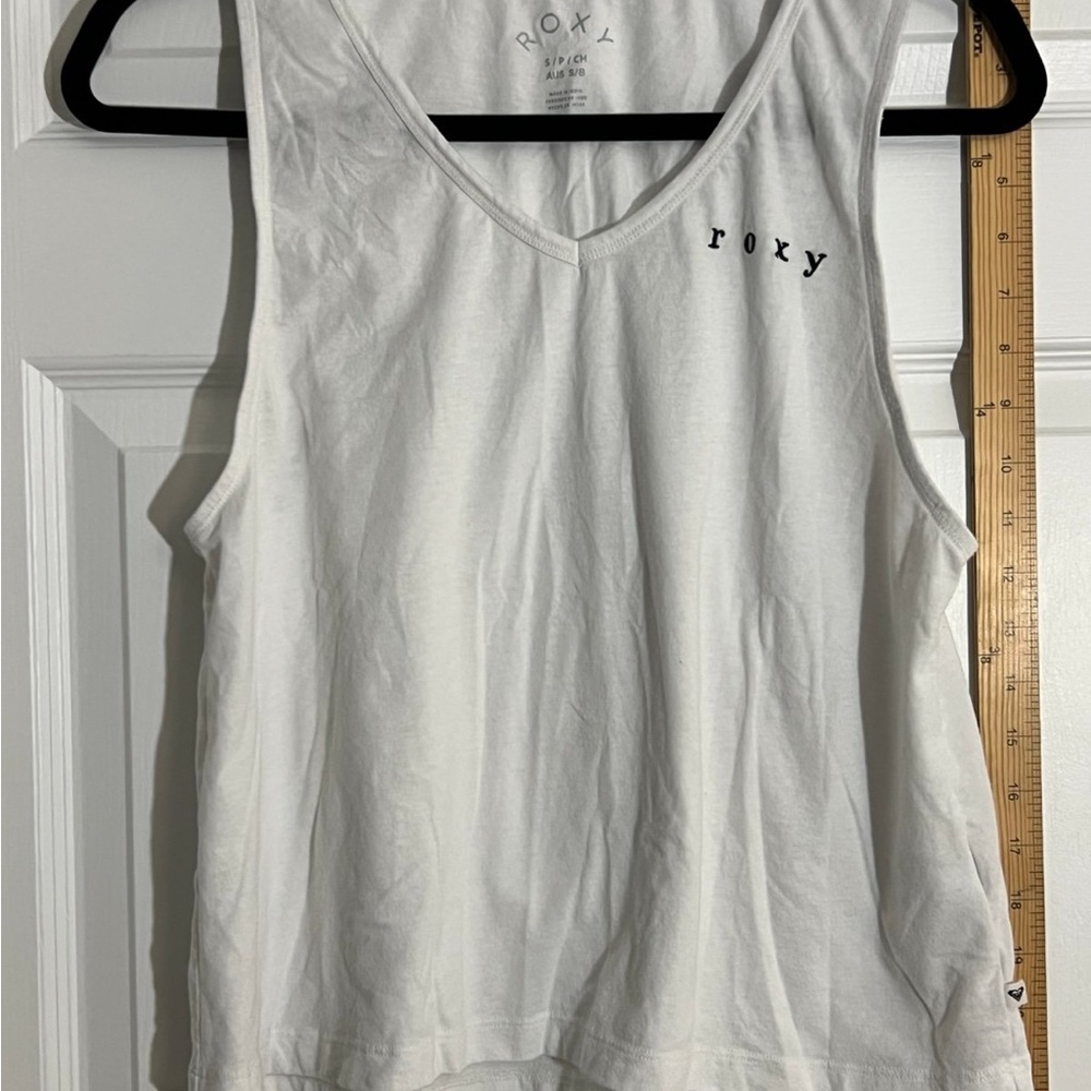 Roxy Boxy White Sleeveless Tank Top